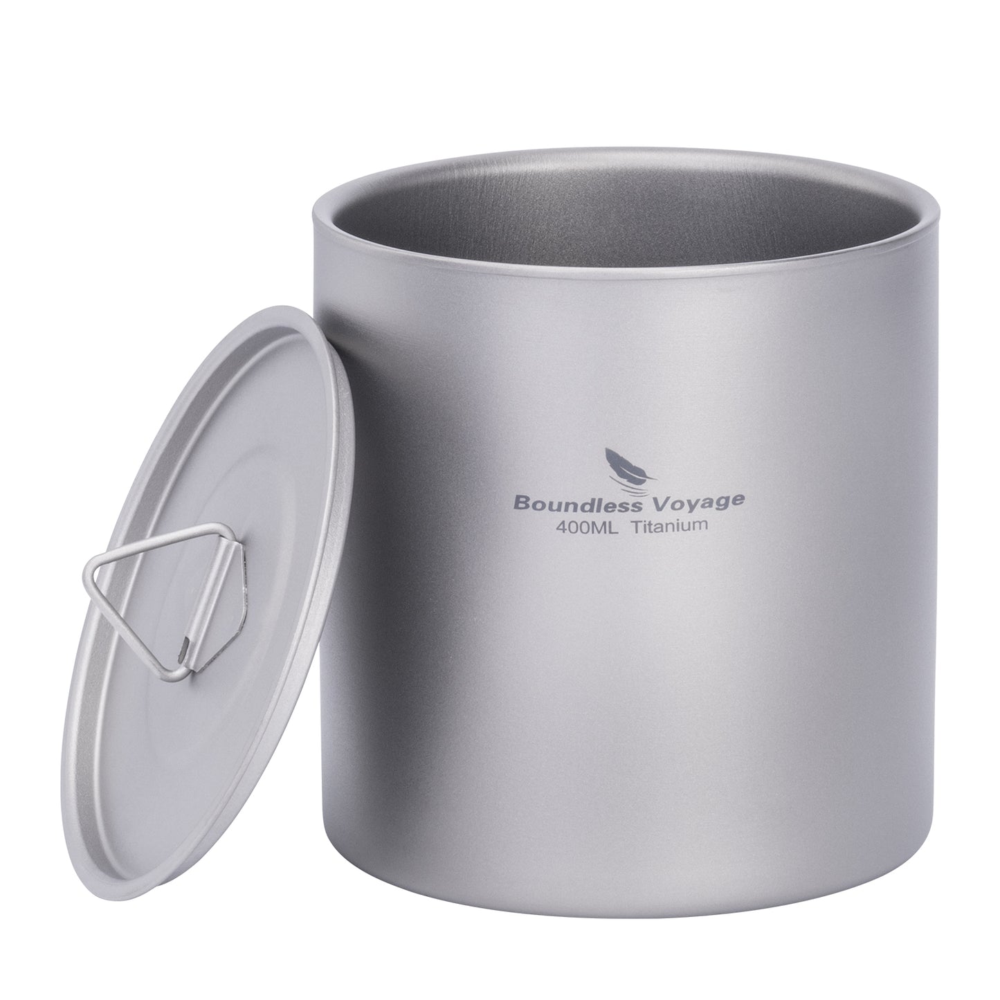 Boundless Voyage Stackable Double Walled Pure Titanium Cup |120ml/200ml/300ml/400ml Ultralight Durable Coffee & Tea Mug, Portable Drinkware for Outdoor Camping & Daily Home Use Ti3240D-Ti3245D