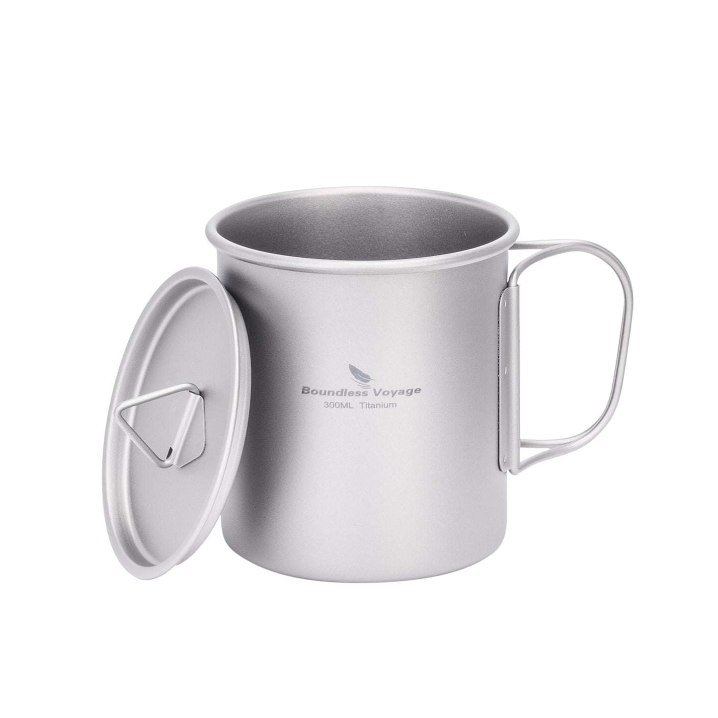 Boundless Voyage Titanium Camping Cup with Lid 300ml 450ml 750ml Stackable Lightweight Mug Pot for Backpacking, Hiking, Travel Durable Portable Cookware for Ultralight Outdoor Enthusiasts Ti3247D-Ti3250D