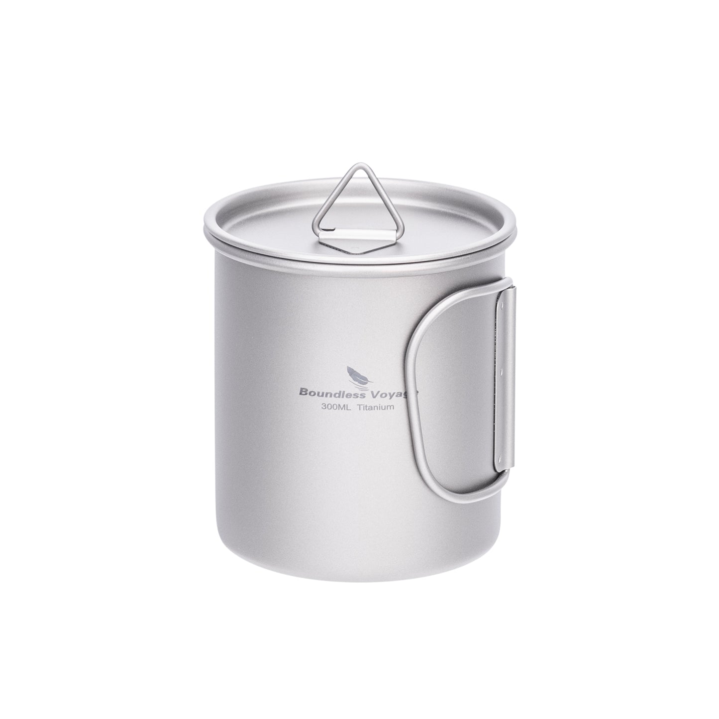 Boundless Voyage Titanium Camping Cup with Lid 300ml 450ml 750ml Stackable Lightweight Mug Pot for Backpacking, Hiking, Travel Durable Portable Cookware for Ultralight Outdoor Enthusiasts Ti3247D-Ti3250D