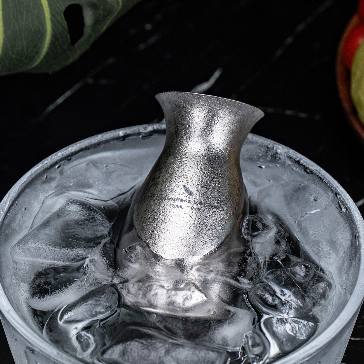Boundless Voyage Titanium Sake Carafe & Shot Cup Set, Liquor Dispenser with Drinking Cups for Whiskey Spirits Camping Home Bar Ti3266A Ti3268A Ti3080D