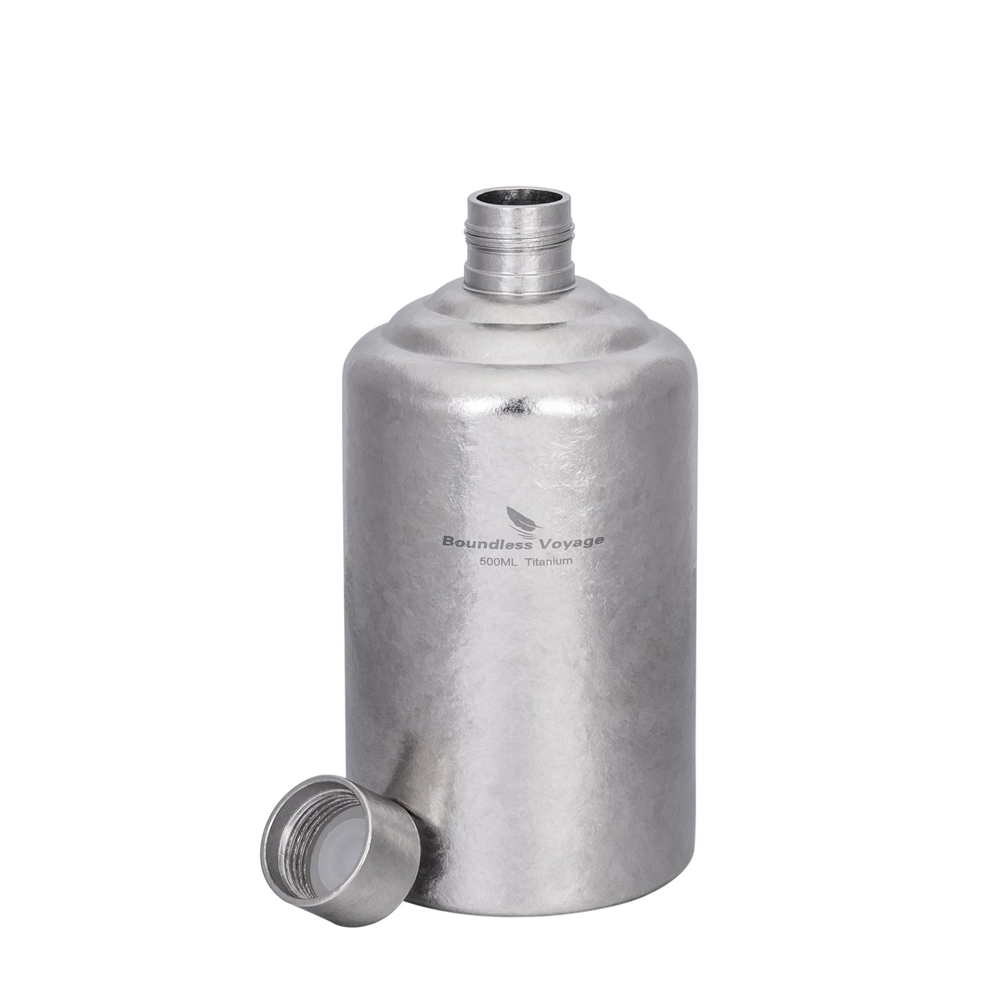 Boundless Voyage Pure Titanium Wine Flask 500ml/1000ml Whiskey Bottle Leakproof Portable Liquor Spirit Flask for Outdoor & Travel, Camping, Hiking for Men, Coating Free, Narrow-Mouth Ti3268D-Ti3269D