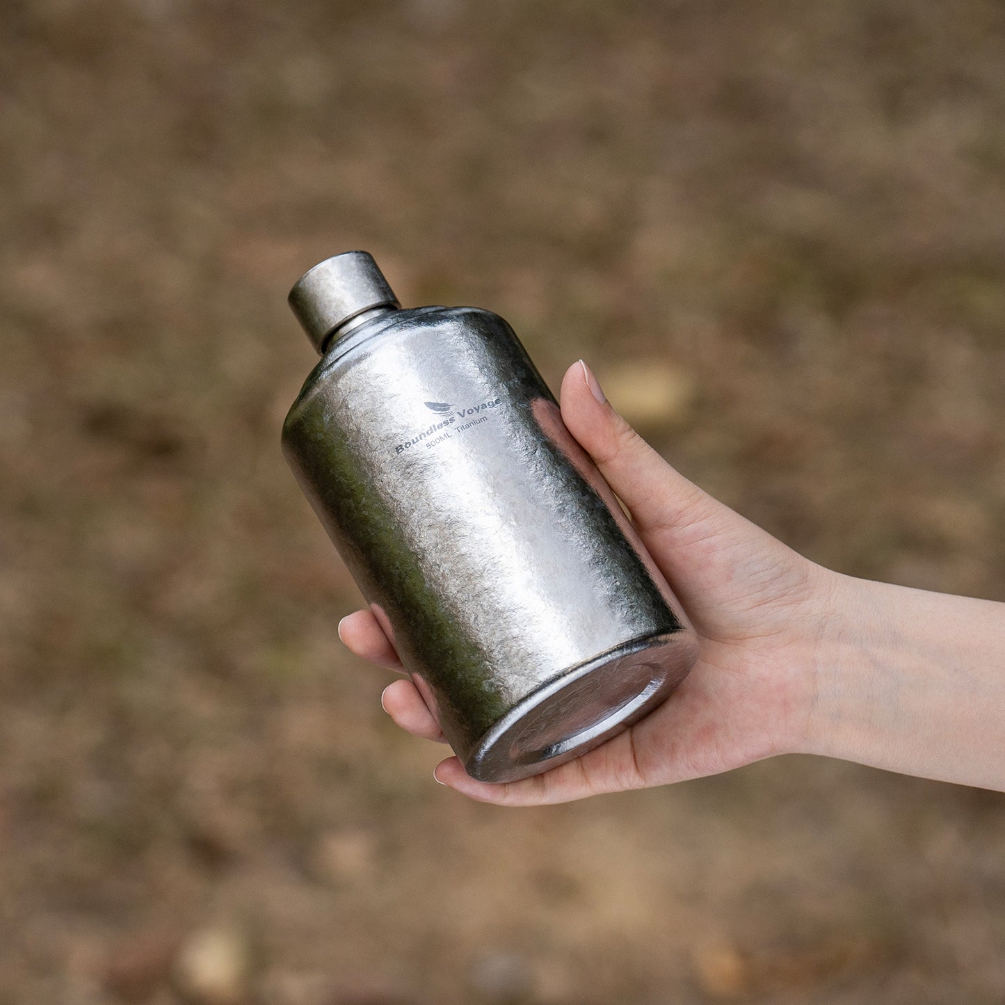 Boundless Voyage Pure Titanium Wine Flask 500ml/1000ml Whiskey Bottle Leakproof Portable Liquor Spirit Flask for Outdoor & Travel, Camping, Hiking for Men, Coating Free, Narrow-Mouth Ti3268D-Ti3269D