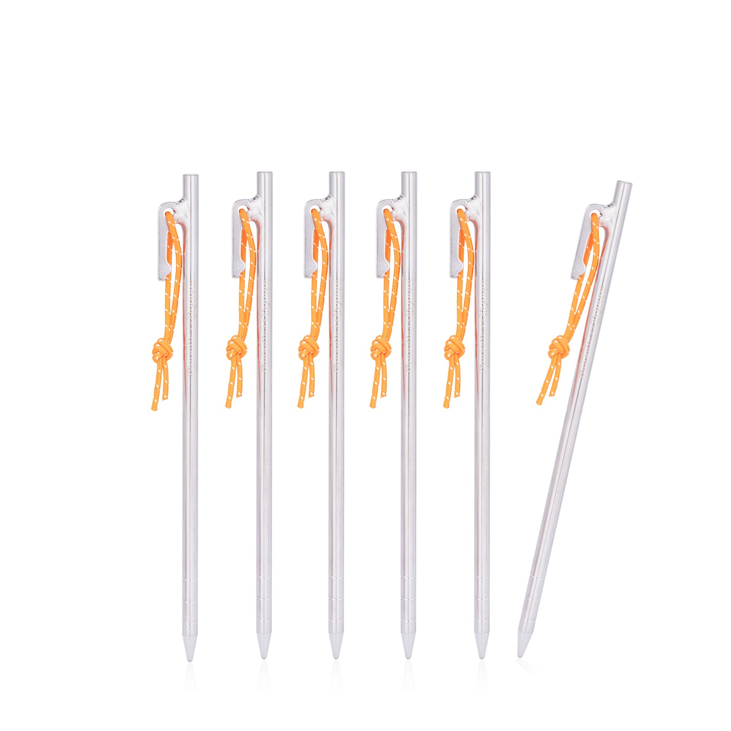 Boundless Voyage Multi-Size Titanium Alloy Tent Stakes | Ultralight Heavy Duty Ground Pegs, Portable Camping Accessories, Sizes 20/24/30/35/40cm, 4Pcs & 6Pcs Optional Sets Ti4012P