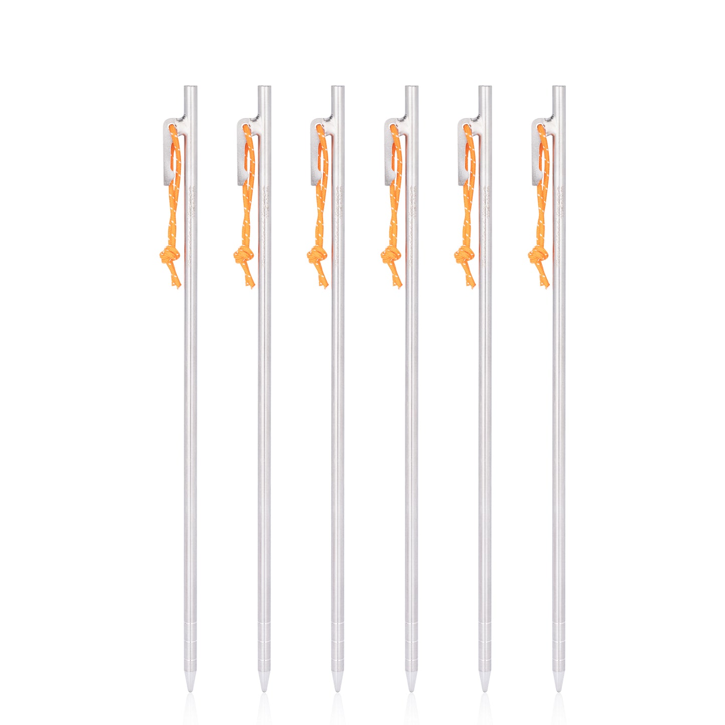 Boundless Voyage Multi-Size Titanium Alloy Tent Stakes | Ultralight Heavy Duty Ground Pegs, Portable Camping Accessories, Sizes 20/24/30/35/40cm, 4Pcs & 6Pcs Optional Sets Ti4012P