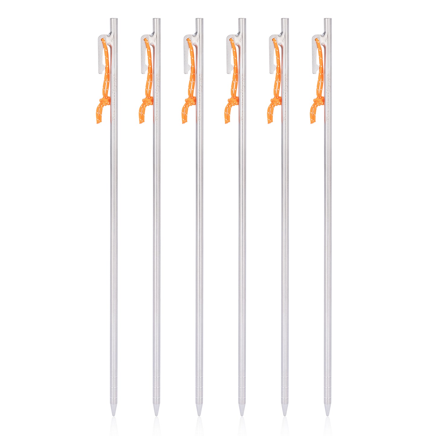 Boundless Voyage Multi-Size Titanium Alloy Tent Stakes | Ultralight Heavy Duty Ground Pegs, Portable Camping Accessories, Sizes 20/24/30/35/40cm, 4Pcs & 6Pcs Optional Sets Ti4012P