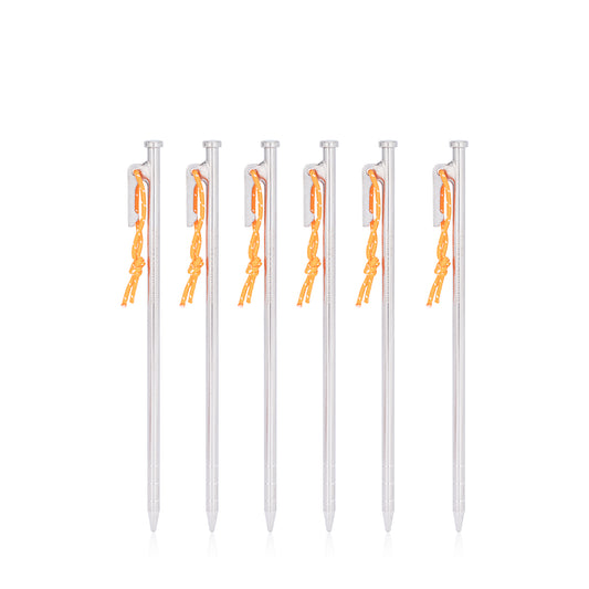 Boundless Voyage Multi-Size Titanium Alloy Tent Stakes | Ultralight Heavy Duty Ground Pegs, Portable Camping Accessories, 24cm/30cm/35cm/40cm, 6Pcs Pack Ti4015P