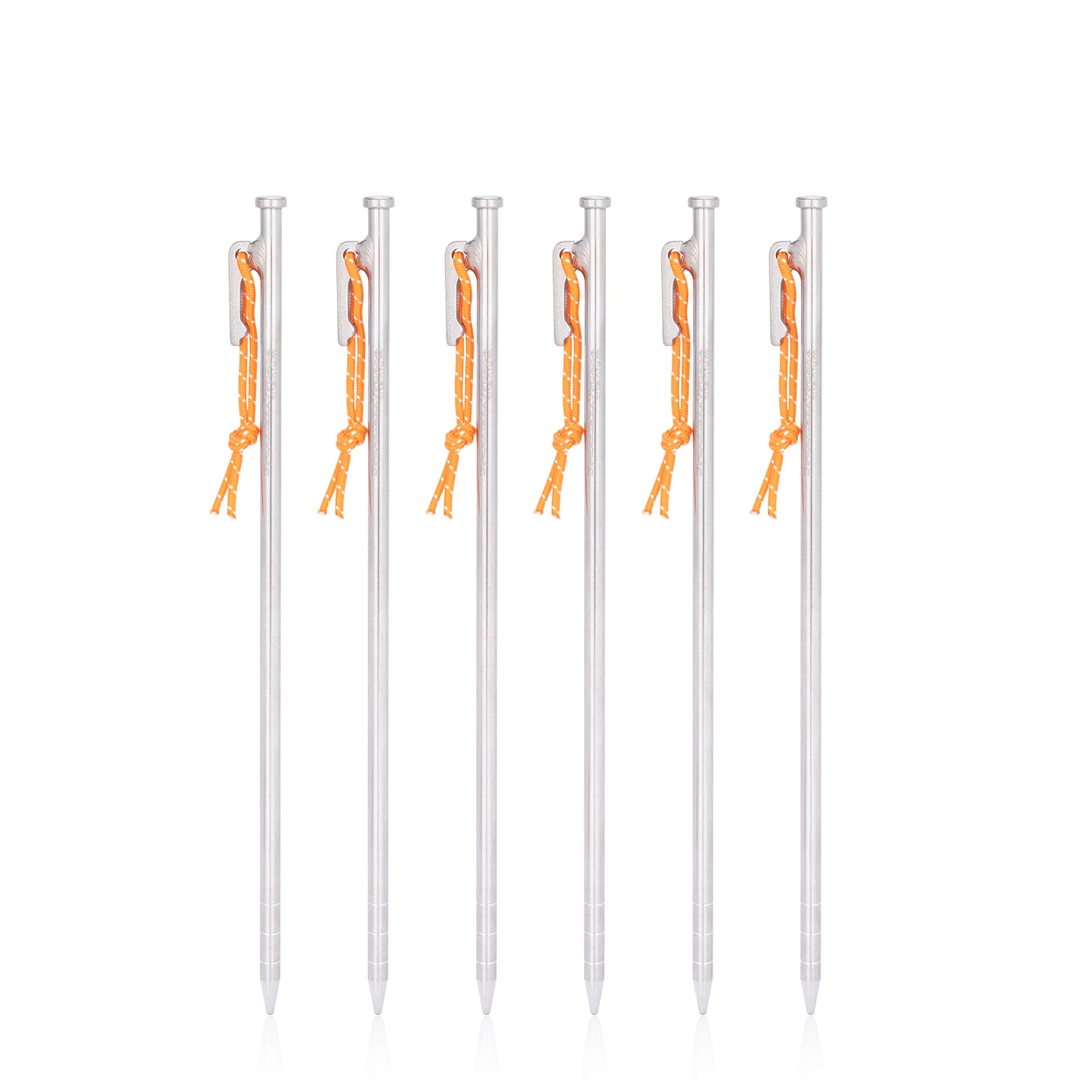 Boundless Voyage Multi-Size Titanium Alloy Tent Stakes | Ultralight Heavy Duty Ground Pegs, Portable Camping Accessories, 24cm/30cm/35cm/40cm, 6Pcs Pack Ti4015P