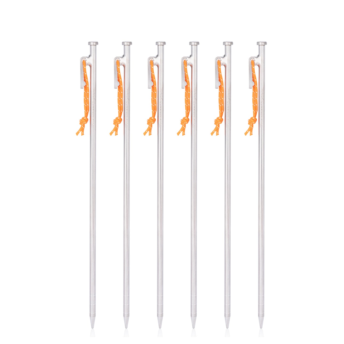 Boundless Voyage Multi-Size Titanium Alloy Tent Stakes | Ultralight Heavy Duty Ground Pegs, Portable Camping Accessories, 24cm/30cm/35cm/40cm, 6Pcs Pack Ti4015P