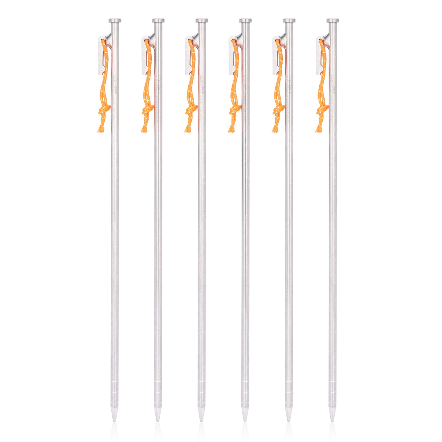 Boundless Voyage Multi-Size Titanium Alloy Tent Stakes | Ultralight Heavy Duty Ground Pegs, Portable Camping Accessories, 24cm/30cm/35cm/40cm, 6Pcs Pack Ti4015P