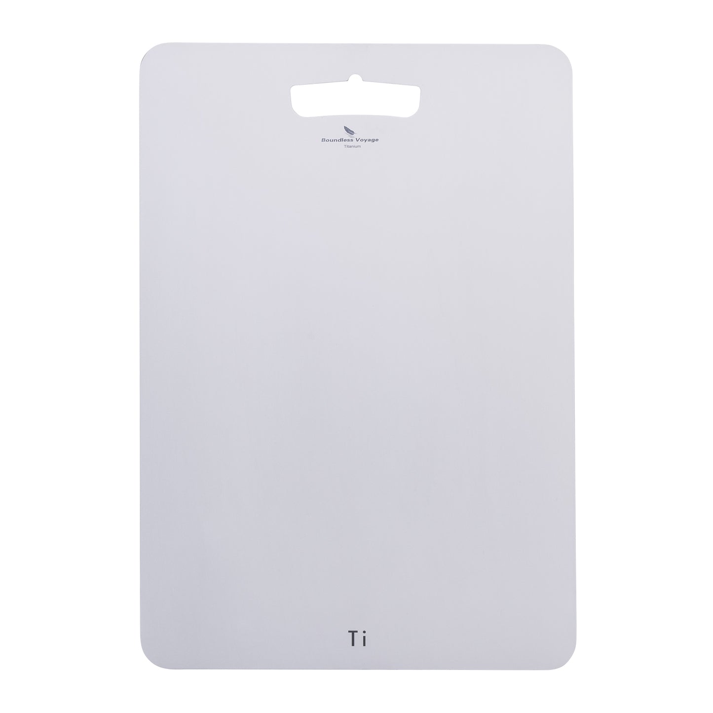 Boundless Voyage Titanium Cutting Board Natural Finish, Dual-Side Hanging Hole for Kitchen Camping Ti5000P-Ti5002P