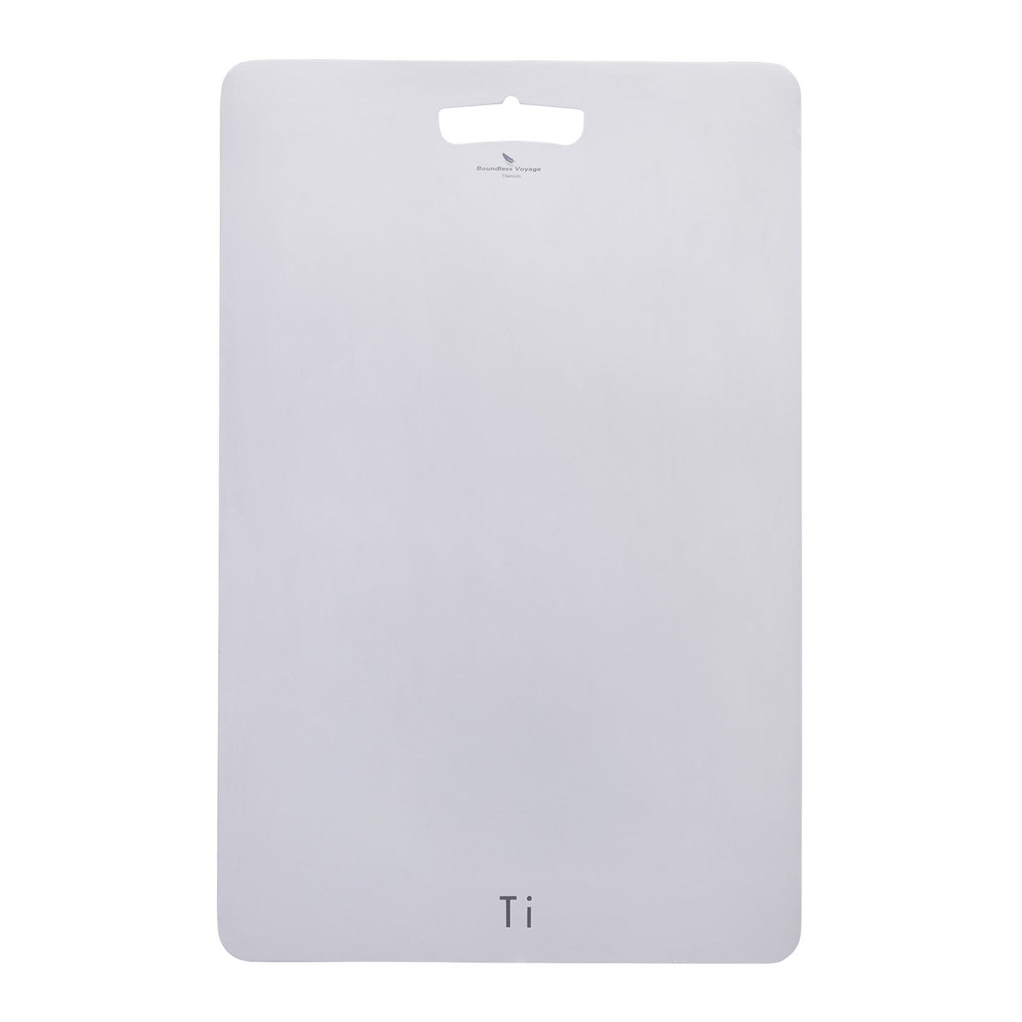 Boundless Voyage Titanium Cutting Board Natural Finish, Dual-Side Hanging Hole for Kitchen Camping Ti5000P-Ti5002P