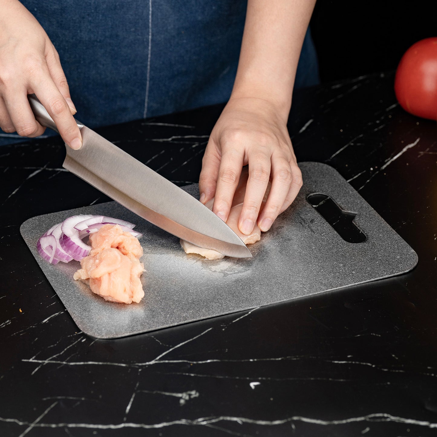 Boundless Voyage Titanium Multifunctional Cutting Board, Ultralight Rust-Proof Portable Food Prep Board for Outdoor Camping, Picnic & Household Kitchen Use Ti5009P-Ti5010P