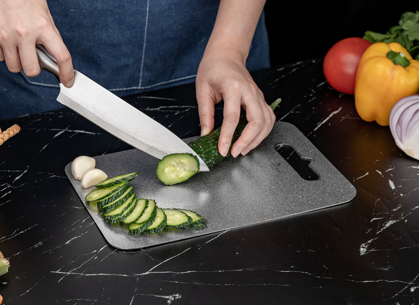 Boundless Voyage Titanium Multifunctional Cutting Board, Ultralight Rust-Proof Portable Food Prep Board for Outdoor Camping, Picnic & Household Kitchen Use Ti5009P-Ti5010P