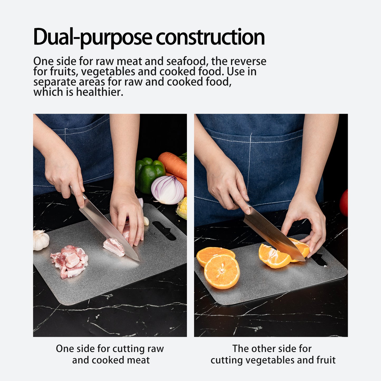 Boundless Voyage Titanium Multifunctional Cutting Board, Ultralight Rust-Proof Portable Food Prep Board for Outdoor Camping, Picnic & Household Kitchen Use Ti5009P-Ti5010P