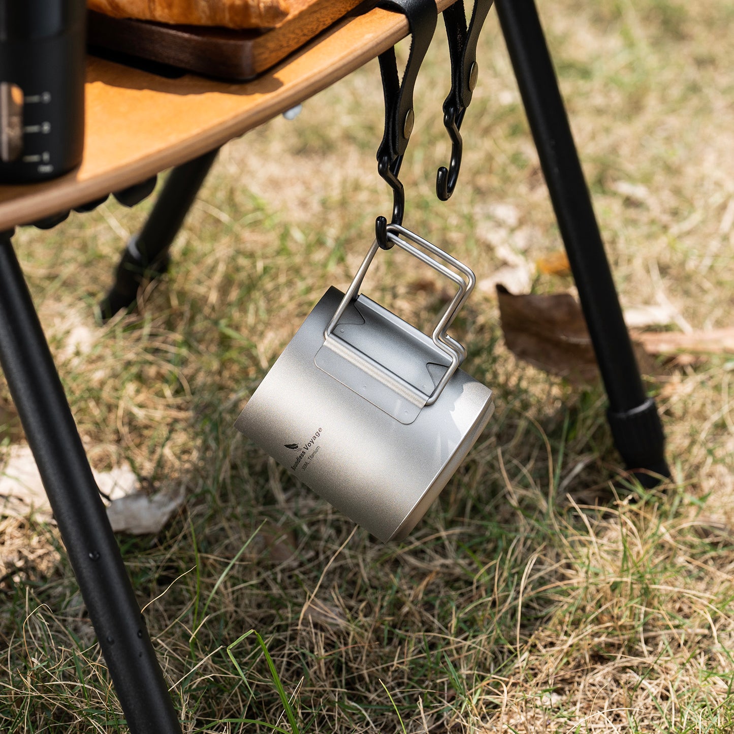 Boundless Voyage Titanium Portable Pour-over Coffee Set 300ml Coffee Mug with Detachable Dripper Outdoor Camping Coffee Maker