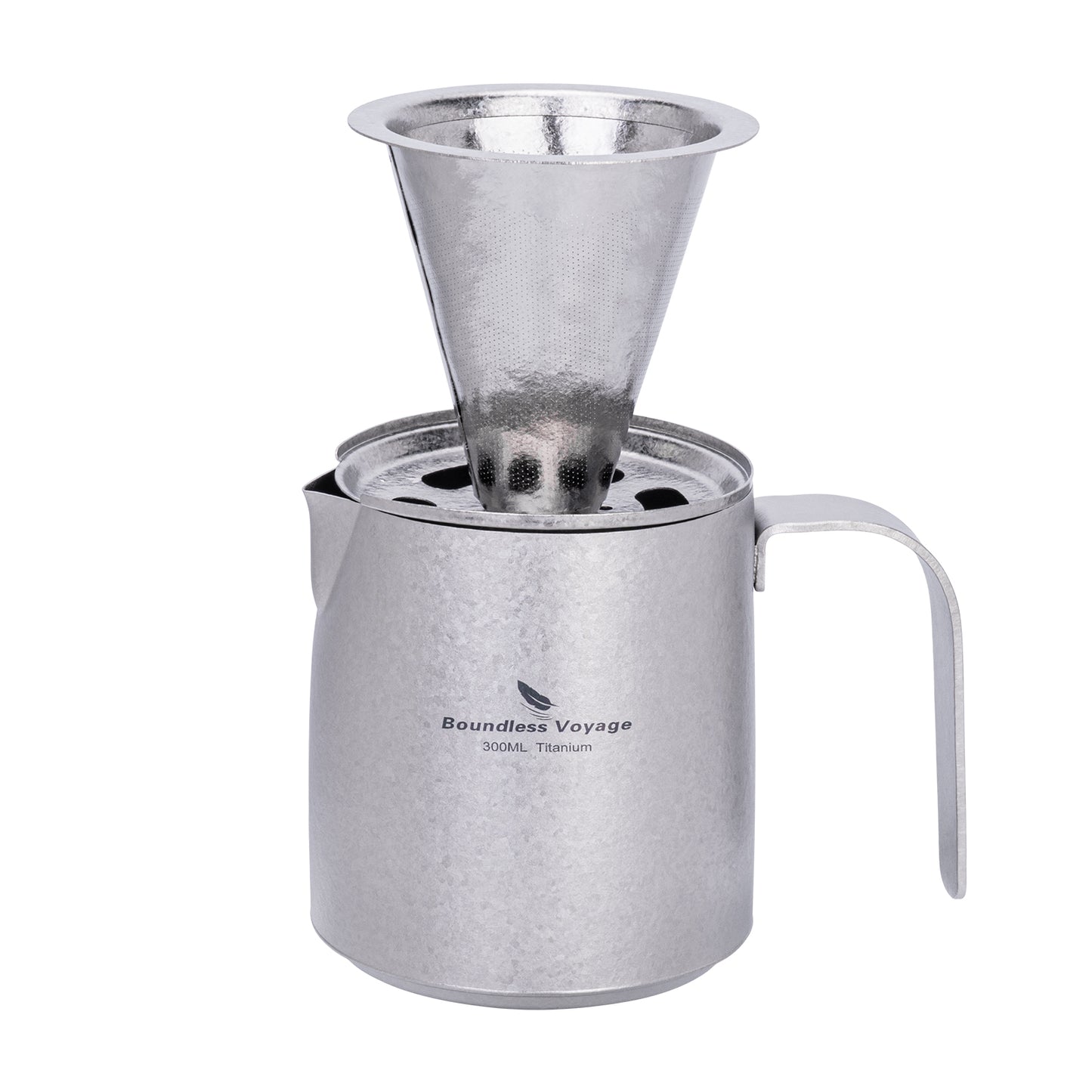 Boundless Voyage Titanium Portable Pour-over Coffee Set 300ml Coffee Mug with Detachable Dripper Outdoor Camping Coffee Maker Ti6007P/Ti6008P