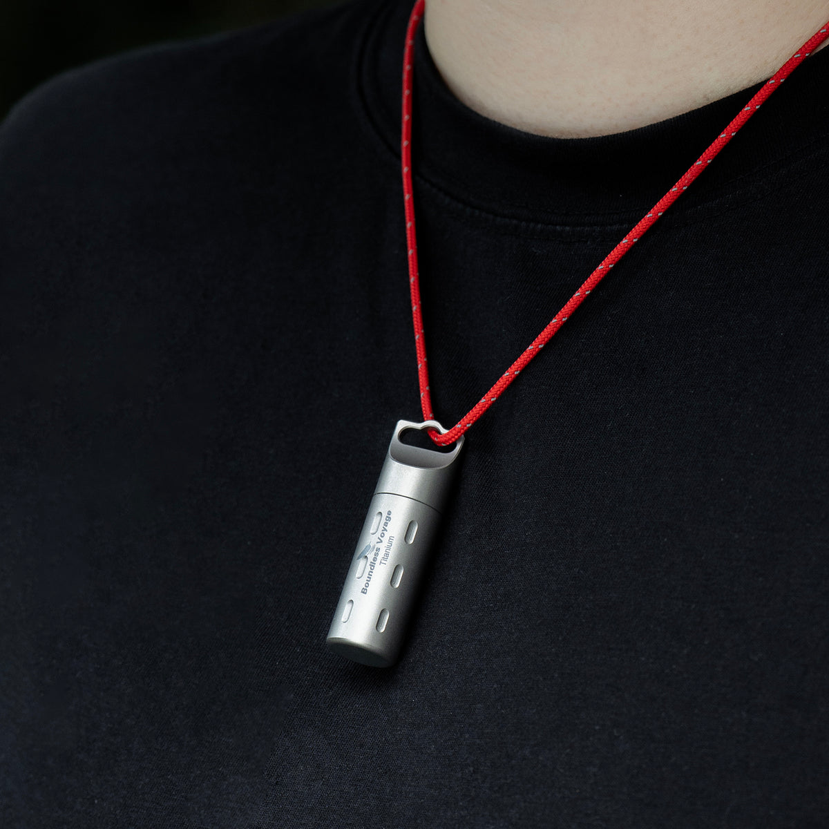 Dispensing medication from Ti9009B long titanium capsule into black bowl
