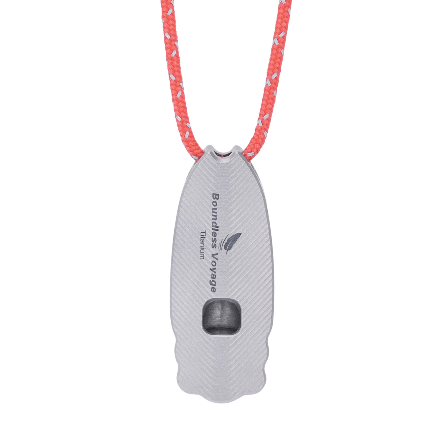 Boundless Voyage 120dB Titanium Survival Whistle Compact Emergency Safety Whistle Ultra-Light & Anti-Corrosion Rust-Proof Whistles for Outdoor, Hiking, Camping & Rescue Ti9027O