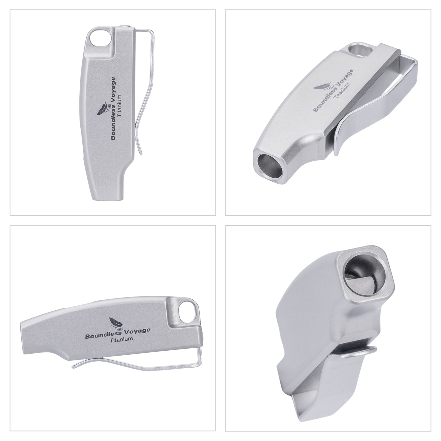 Boundless Voyage 120dB Titanium Survival Whistle Compact Emergency Safety Whistle Ultra-Light & Anti-Corrosion Rust-Proof Whistles for Outdoor, Hiking, Camping & Rescue Ti9028O