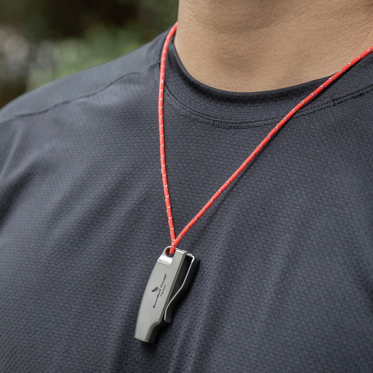 Boundless Voyage 120dB Titanium Survival Whistle Compact Emergency Safety Whistle Ultra-Light & Anti-Corrosion Rust-Proof Whistles for Outdoor, Hiking, Camping & Rescue Ti9028O