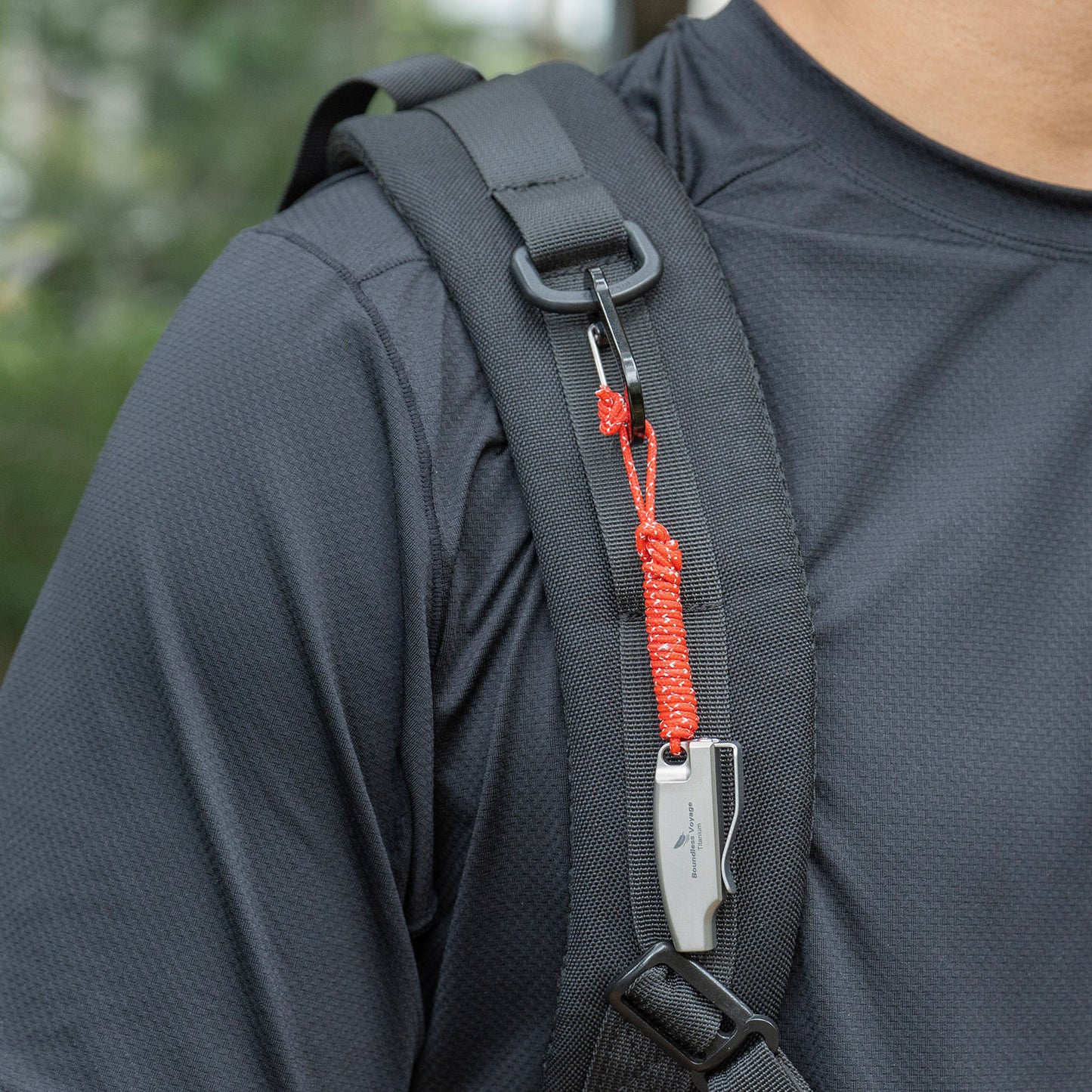Boundless Voyage 120dB Titanium Survival Whistle Compact Emergency Safety Whistle Ultra-Light & Anti-Corrosion Rust-Proof Whistles for Outdoor, Hiking, Camping & Rescue Ti9028O