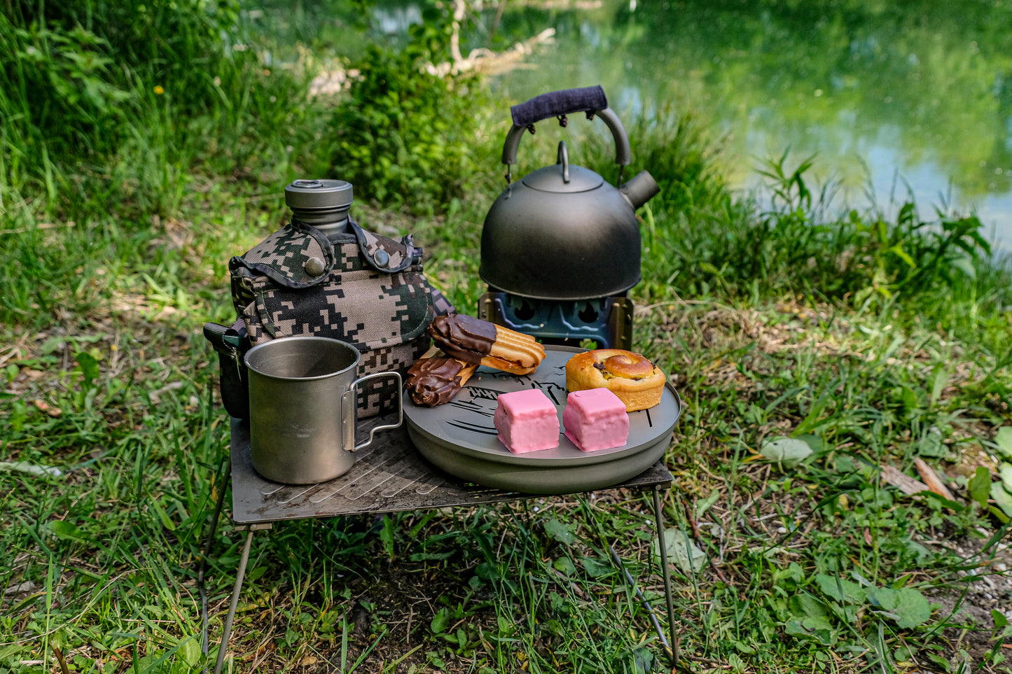 Boundless Voyage 2L Titanium Tea Kettle with Whistle, Stovetop Camping Kettle for Hiking Outdoor Home Kitchen Ti3097D