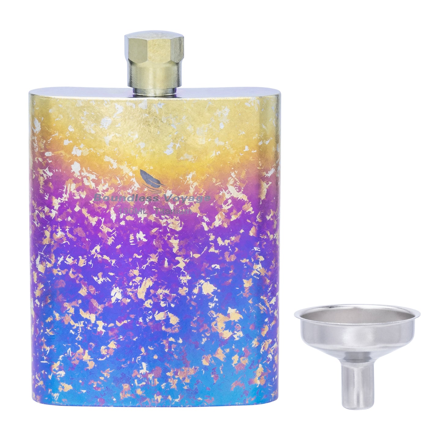Boundless Voyage Titanium Colorful Flask 100ml Ultralight Mini Ti Flagon for Outdoor Travel Water Juice Whiskey Wine Pot Bottle 100ml Ti3262D