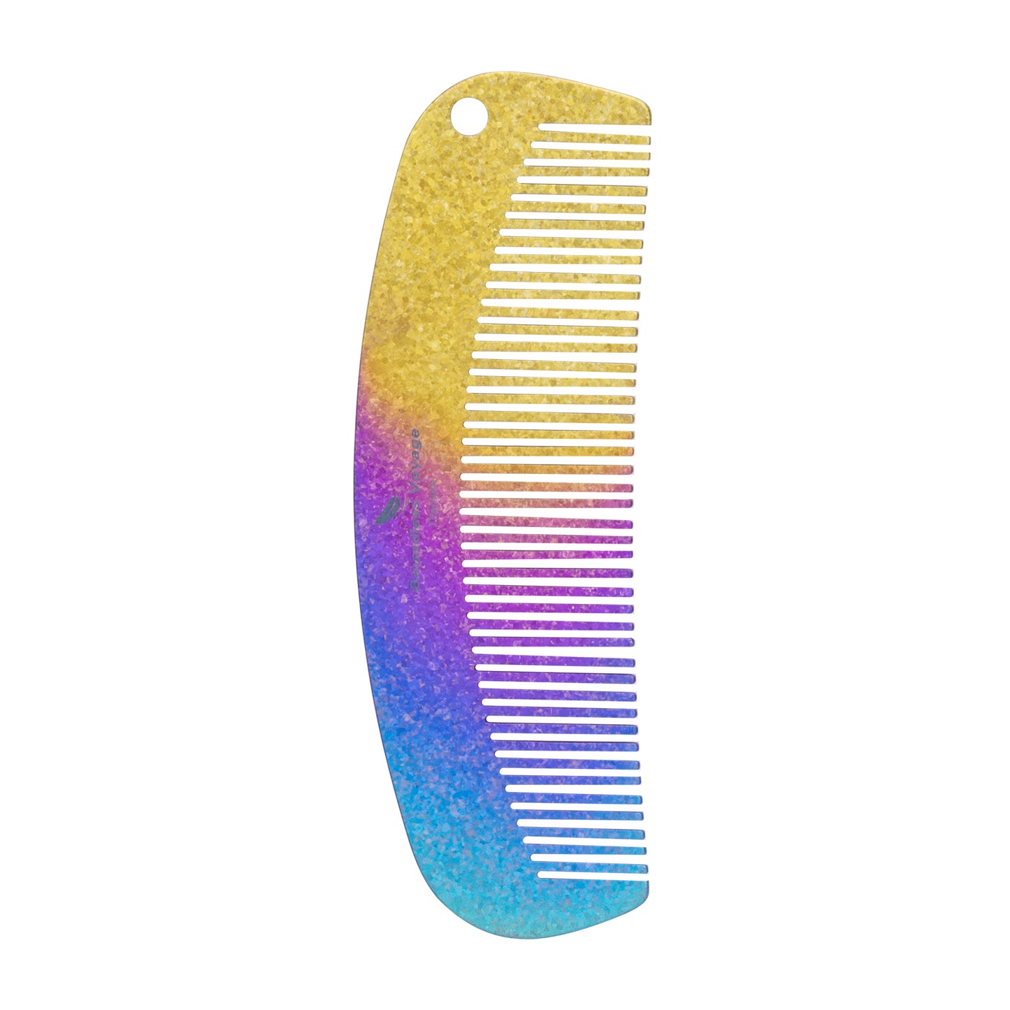 Boundless Voyage Titanium Crescent Comb, Unisex Hair & Beard Styling Comb for Daily Home Use and Travel Carry Ti9011B