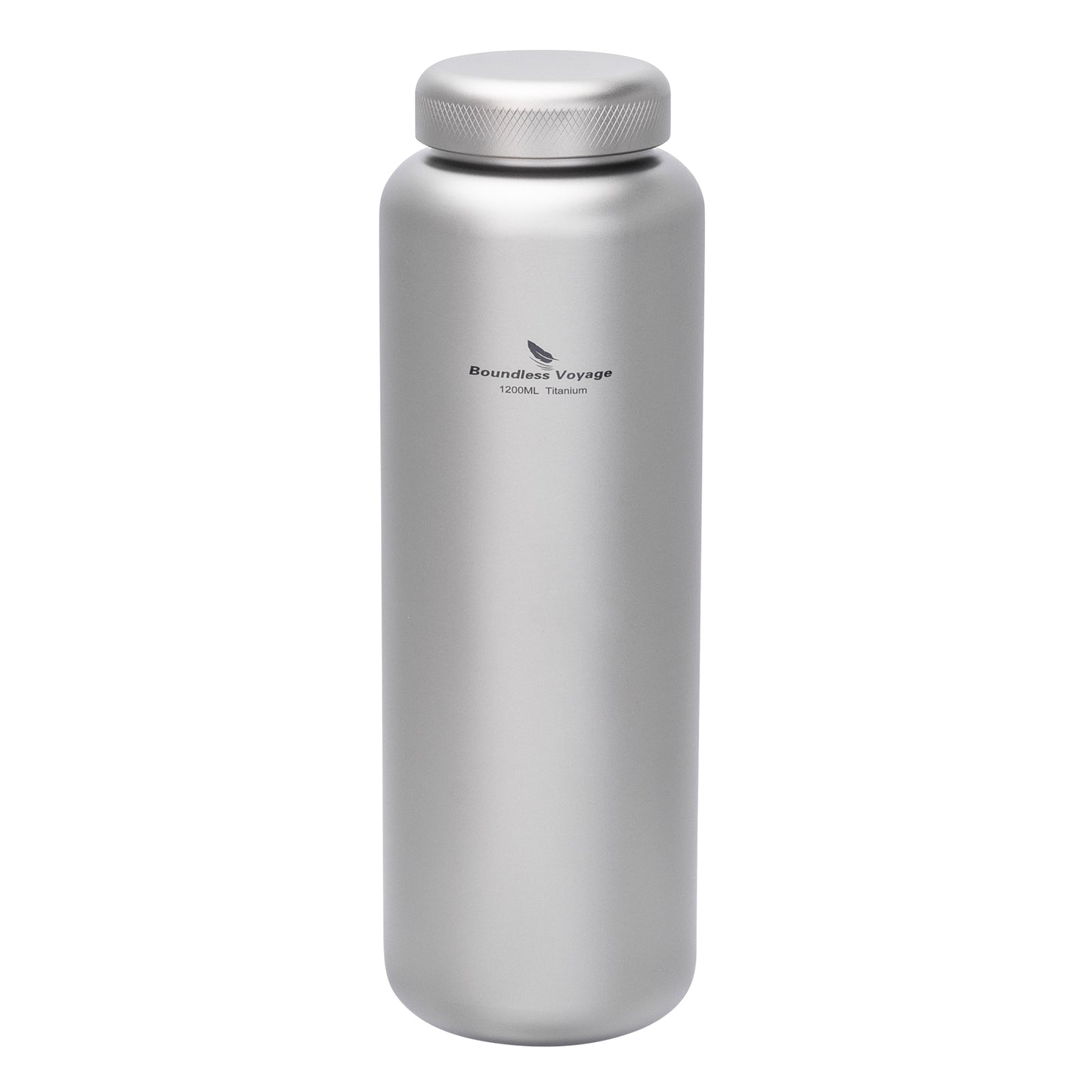 Boundless Voyage 1200ml Pure Titanium Water Bottle 2 Lids (Flip Top & Titanium Screw Lid) | Ultralight Leakproof Drink Bottle for Camping Hiking Gym Travel  Ti3019D