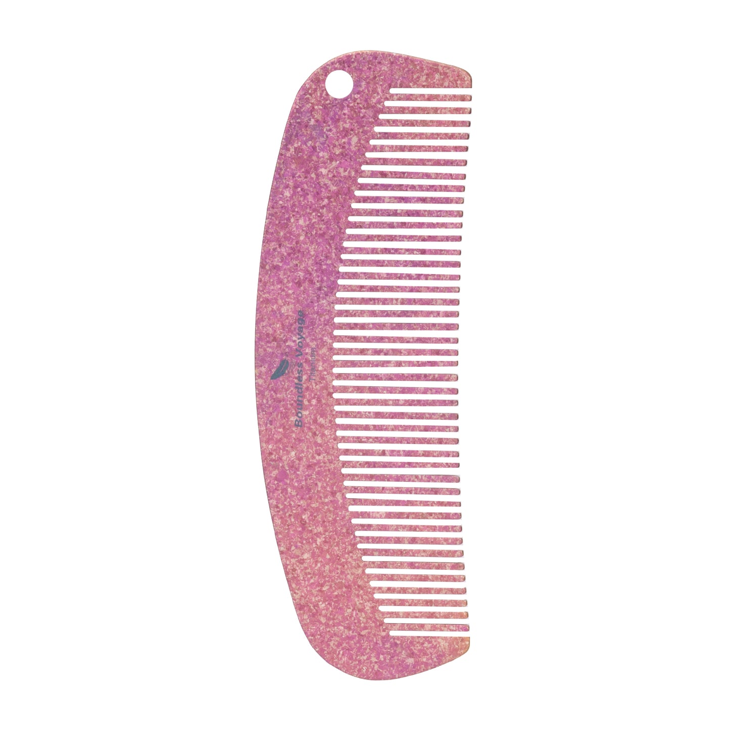 Boundless Voyage Titanium Crescent Comb, Unisex Hair & Beard Styling Comb for Daily Home Use and Travel Carry Ti9011B