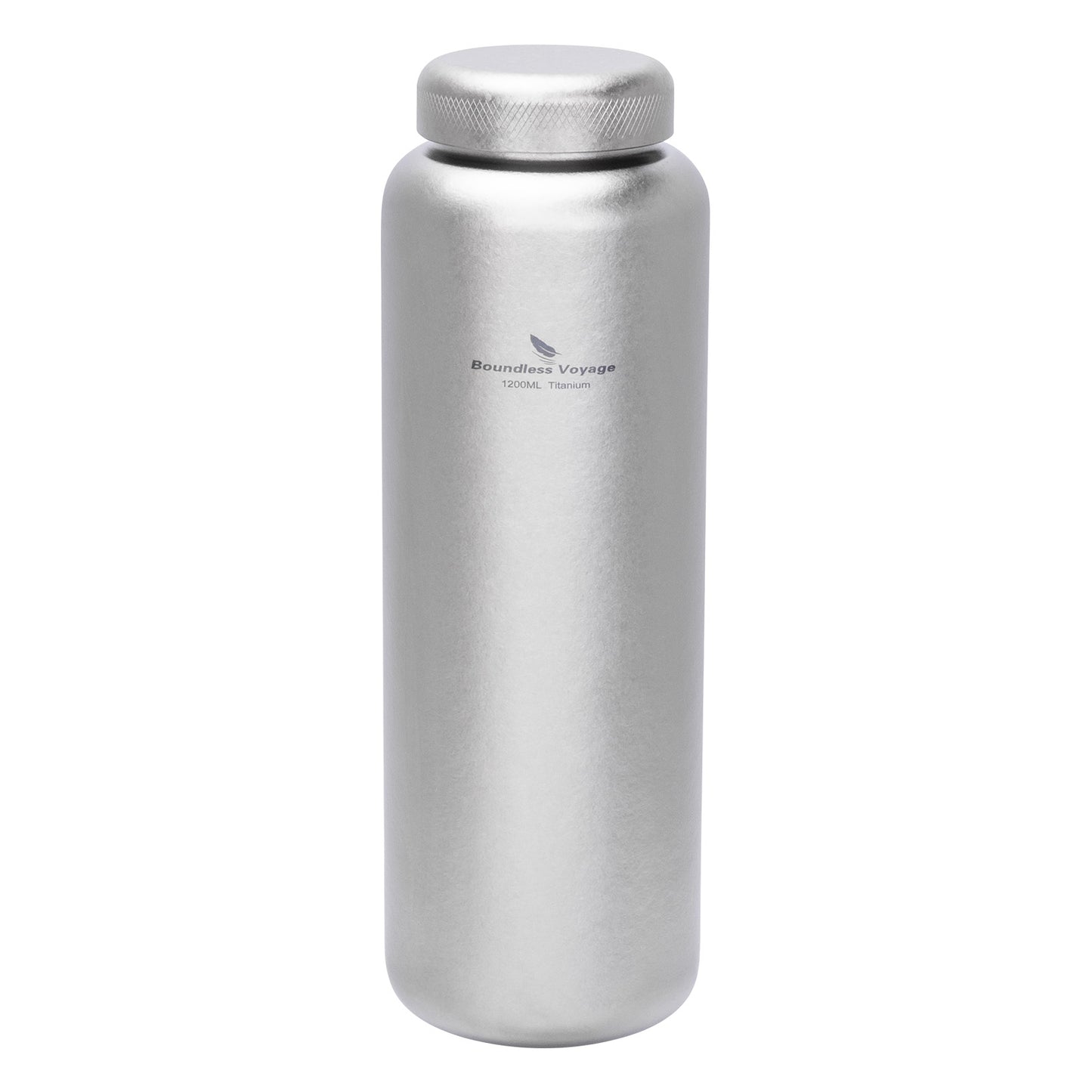 Boundless Voyage 1200ml Pure Titanium Water Bottle 2 Lids (Flip Top & Titanium Screw Lid) | Ultralight Leakproof Drink Bottle for Camping Hiking Gym Travel  Ti3019D