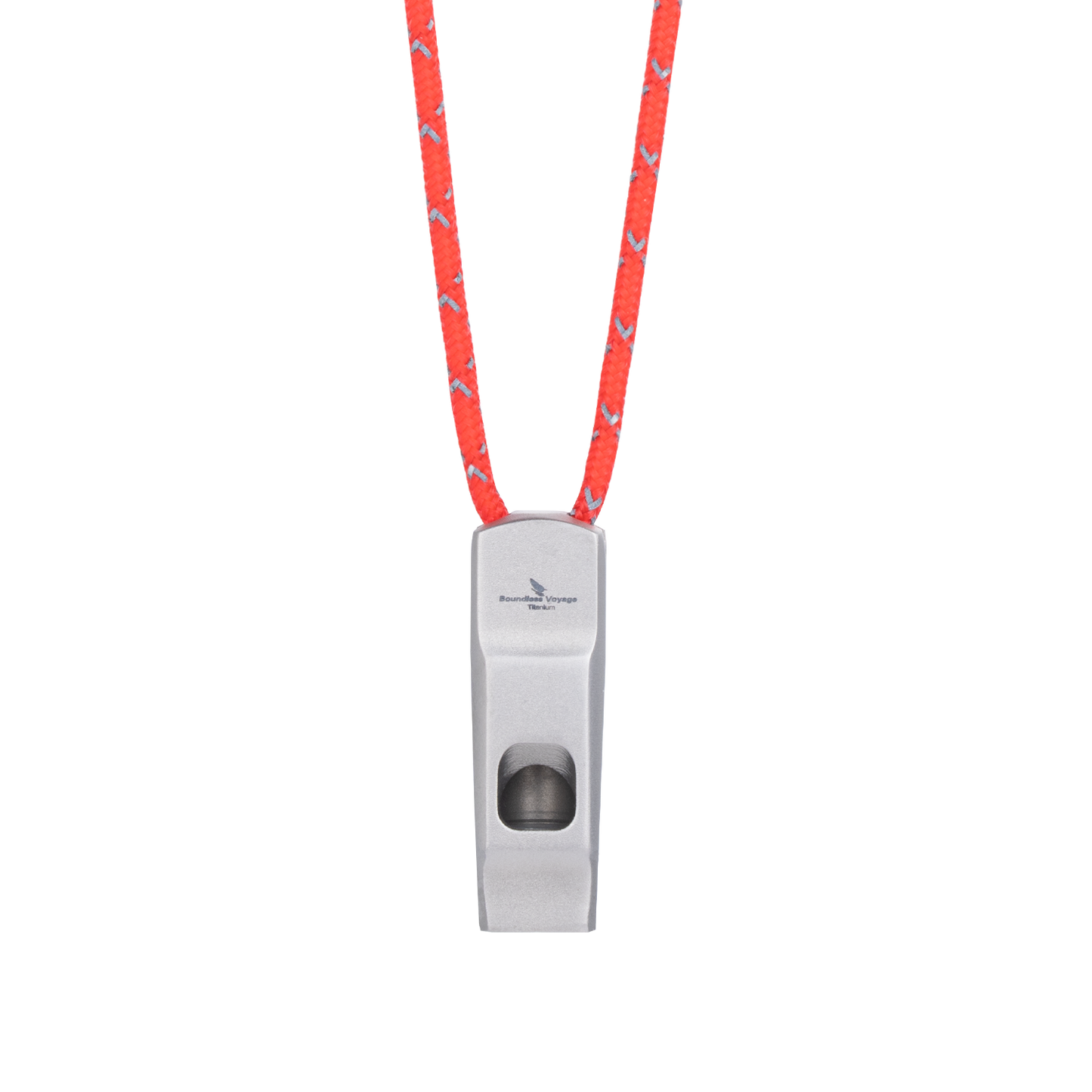 Boundless Voyage Titanium Whistle Emergency Survival Safety Whistles with Lanyard Loud for Outdoor Camping Hiking Coaches Training Sports Keychain Whistle Ti9020O