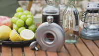 Boundless Voyage 180ml Titanium Hip Flask with Funnel Set Round Wine Bottle Special-shaped Small Pocket Flask Liquor Ti3067D