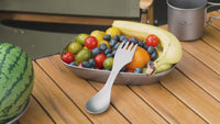 Boundless Voyage Titanium Spork 3-in-1 Fork, Spoon, Knife Cutlery Combo Ultra Lightweight Camping Utensil Ti1064T
