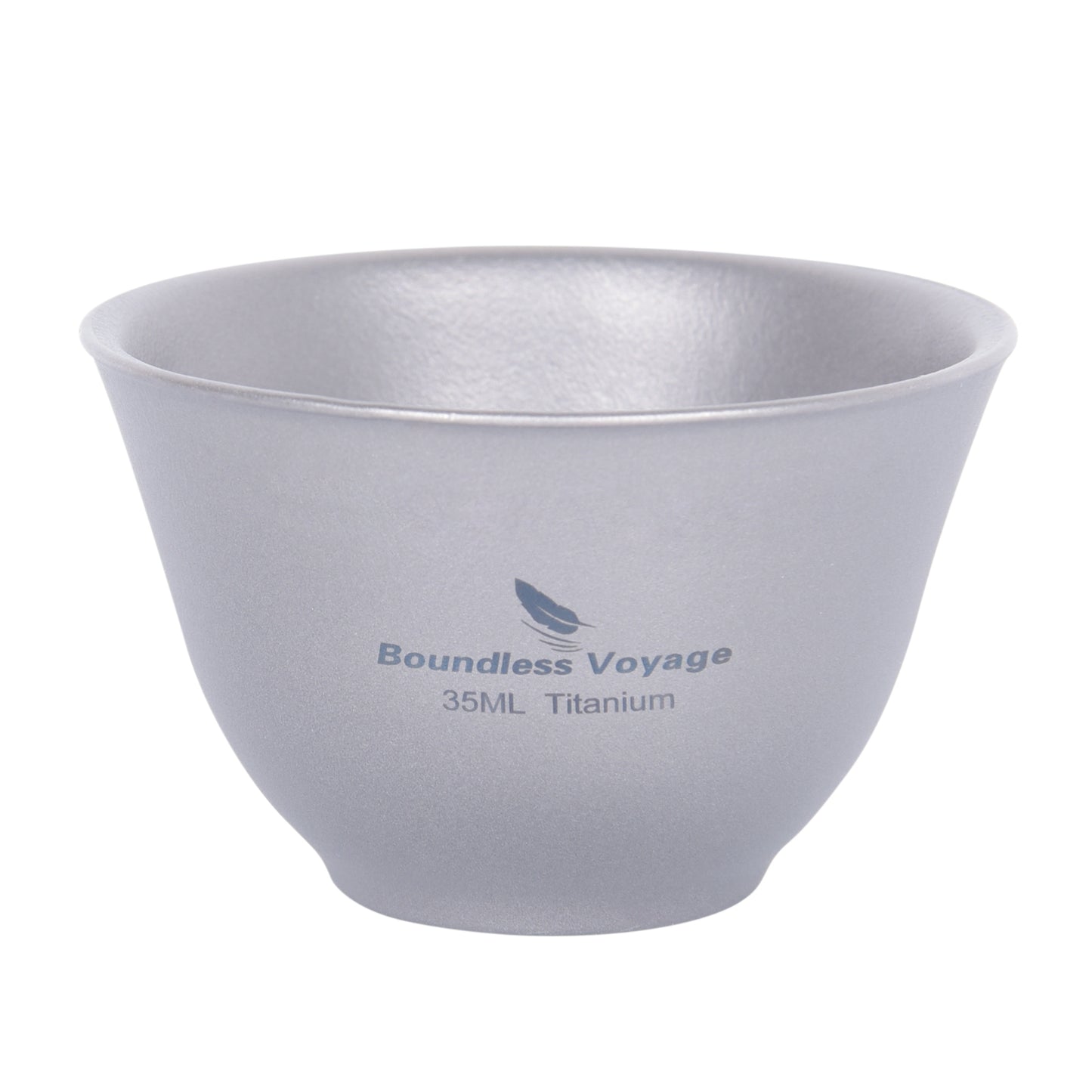 Boundless Voyage 35ml Double-Wall Titanium Sake Cup & Kung Fu Tea Cup, Portable Mini Mug for Camping, Picnic & Daily Home Use Ti3205D