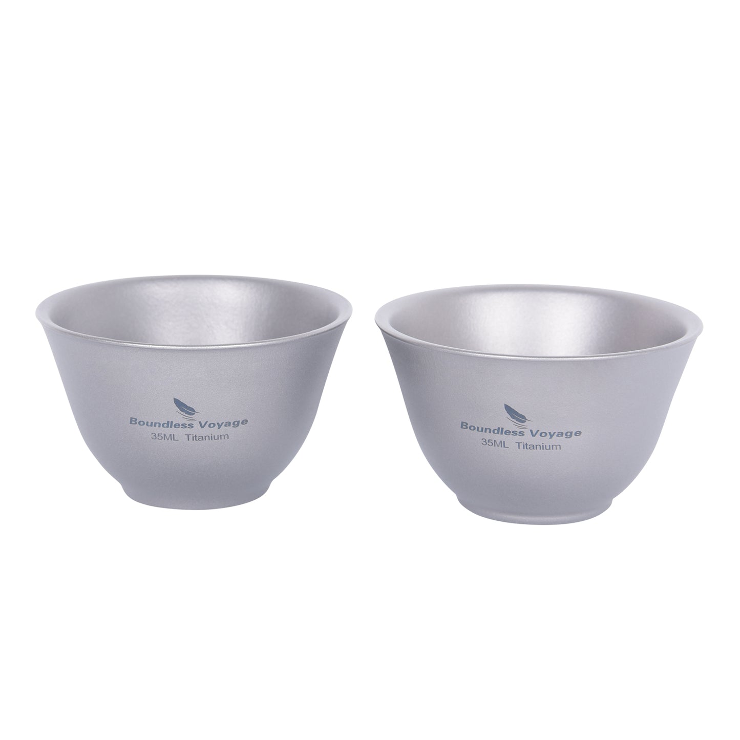 Boundless Voyage 35ml Double-Wall Titanium Sake Cup & Kung Fu Tea Cup, Portable Mini Mug for Camping, Picnic & Daily Home Use Ti3205D