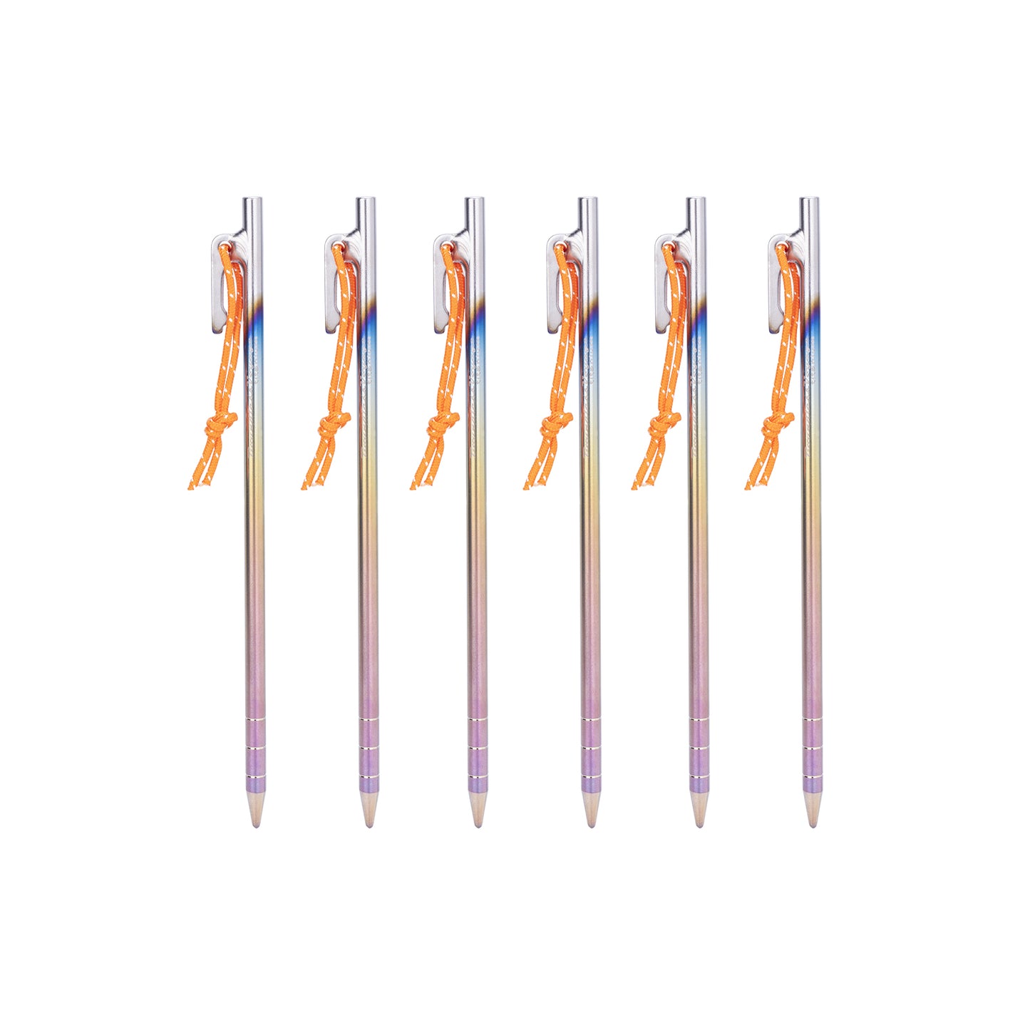 Boundless Voyage Pure Titanium Alloy Tent Stakes 6Pcs | Multi-Size Portable Tent Peg Nails, 20cm/24cm/30cm/35cm/40cm Heavy Duty Outdoor Accessories for Camping, Picnic, Hiking & Backpacking Ti4013P