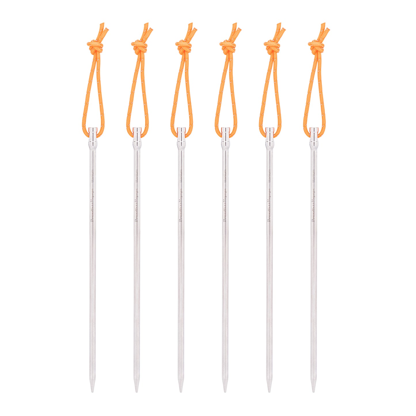 Boundless Voyage 20cm Titanium Alloy Tent Stakes | Ultralight Heavy Duty Ground Pegs, Portable Outdoor Camping Accessories, 6Pcs & 8Pcs Optional Sets Ti4006P