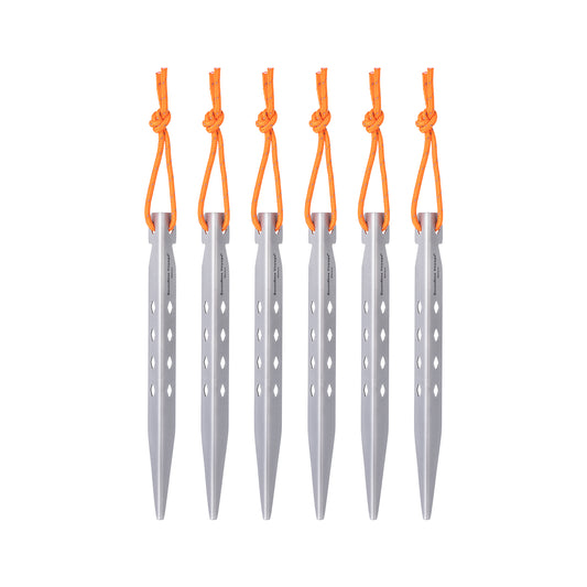 Boundless Voyage 16.5cm V-Shape Pure Titanium Tent Stakes | Ultralight Heavy Duty Ground Pegs, Outdoor Camping Accessories, 6Pcs & 8Pcs Optional Packs Ti4007P