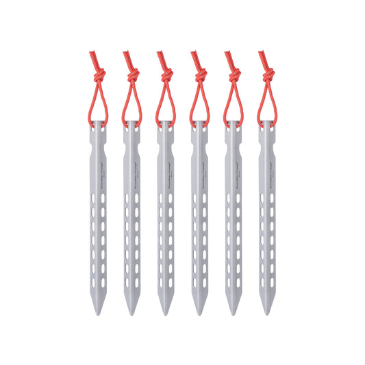 Boundless Voyage 16.5cm  V-Shape Pure Titanium Tent Stakes | Ultralight Heavy Duty Ground Pegs, Outdoor Camping Accessories, 6Pcs / 8Pcs / 12Pcs Optional Sets Ti4008P
