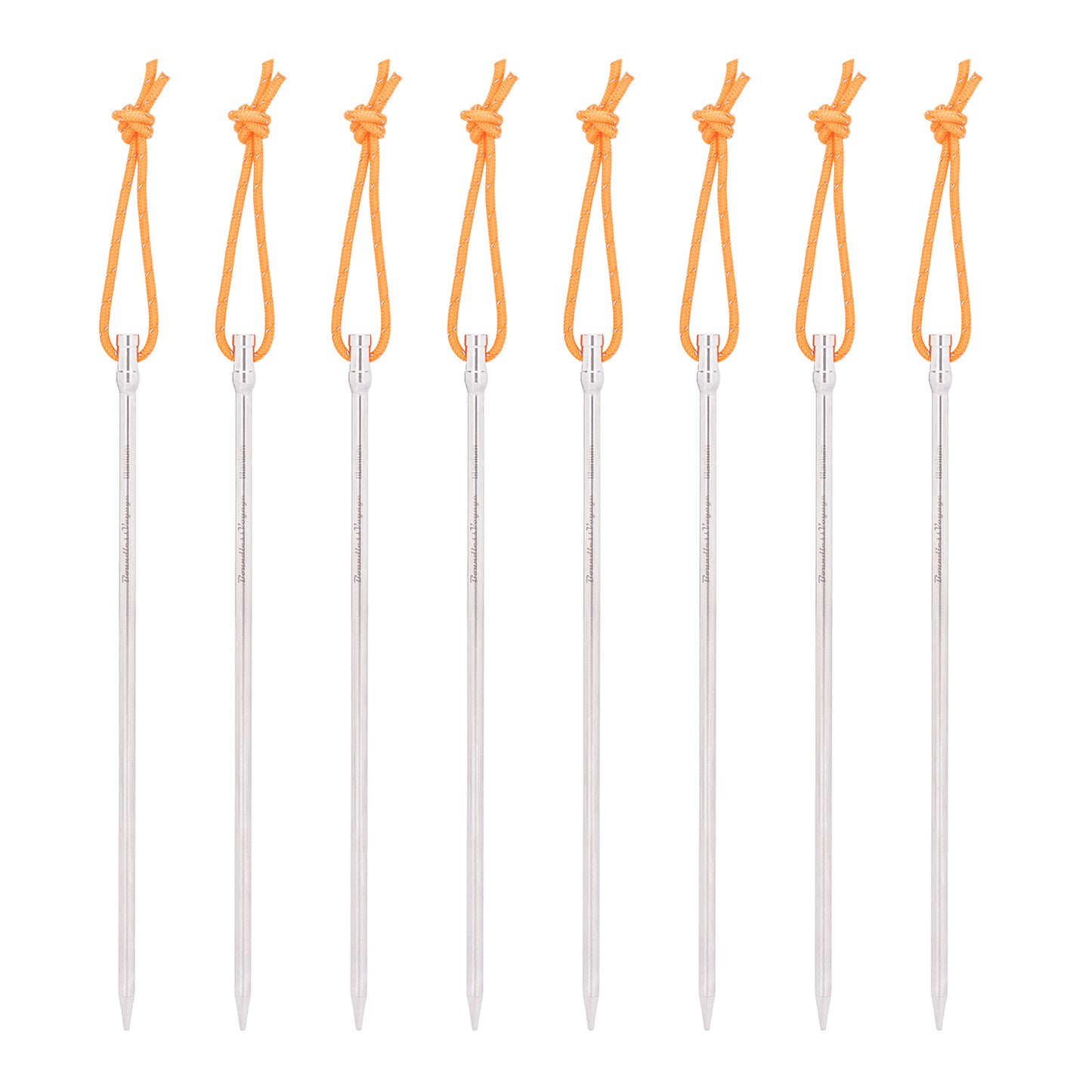 Boundless Voyage 20cm Titanium Alloy Tent Stakes | Ultralight Heavy Duty Ground Pegs, Portable Outdoor Camping Accessories, 6Pcs & 8Pcs Optional Sets Ti4006P