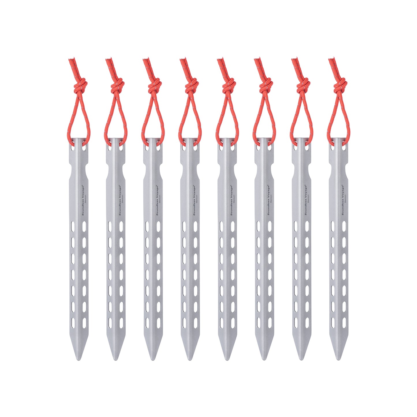 Boundless Voyage 16.5cm  V-Shape Pure Titanium Tent Stakes | Ultralight Heavy Duty Ground Pegs, Outdoor Camping Accessories, 6Pcs / 8Pcs / 12Pcs Optional Sets Ti4008P