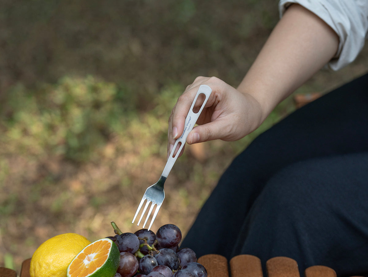 Boundless Voyage Titanium Cutlery Spoon Fork Knife Chopsticks Ultralight Tableware for Camping Hiking Ti1041T-Ti1054T