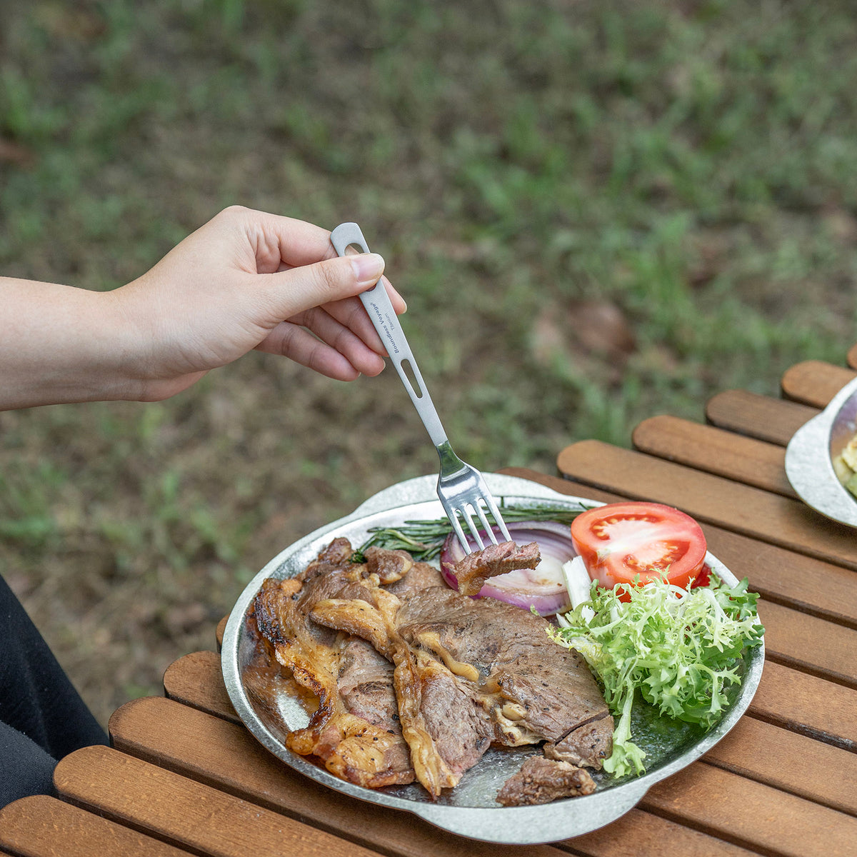Boundless Voyage Titanium Cutlery Spoon Fork Knife Chopsticks Ultralight Tableware for Camping Hiking Ti1041T-Ti1054T