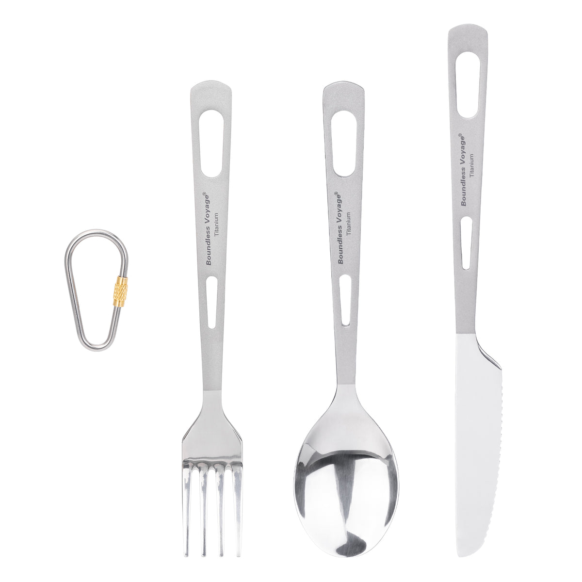 Boundless Voyage Titanium Cutlery Spoon Fork Knife Chopsticks Ultralight Tableware for Camping Hiking Ti1041T-Ti1054T