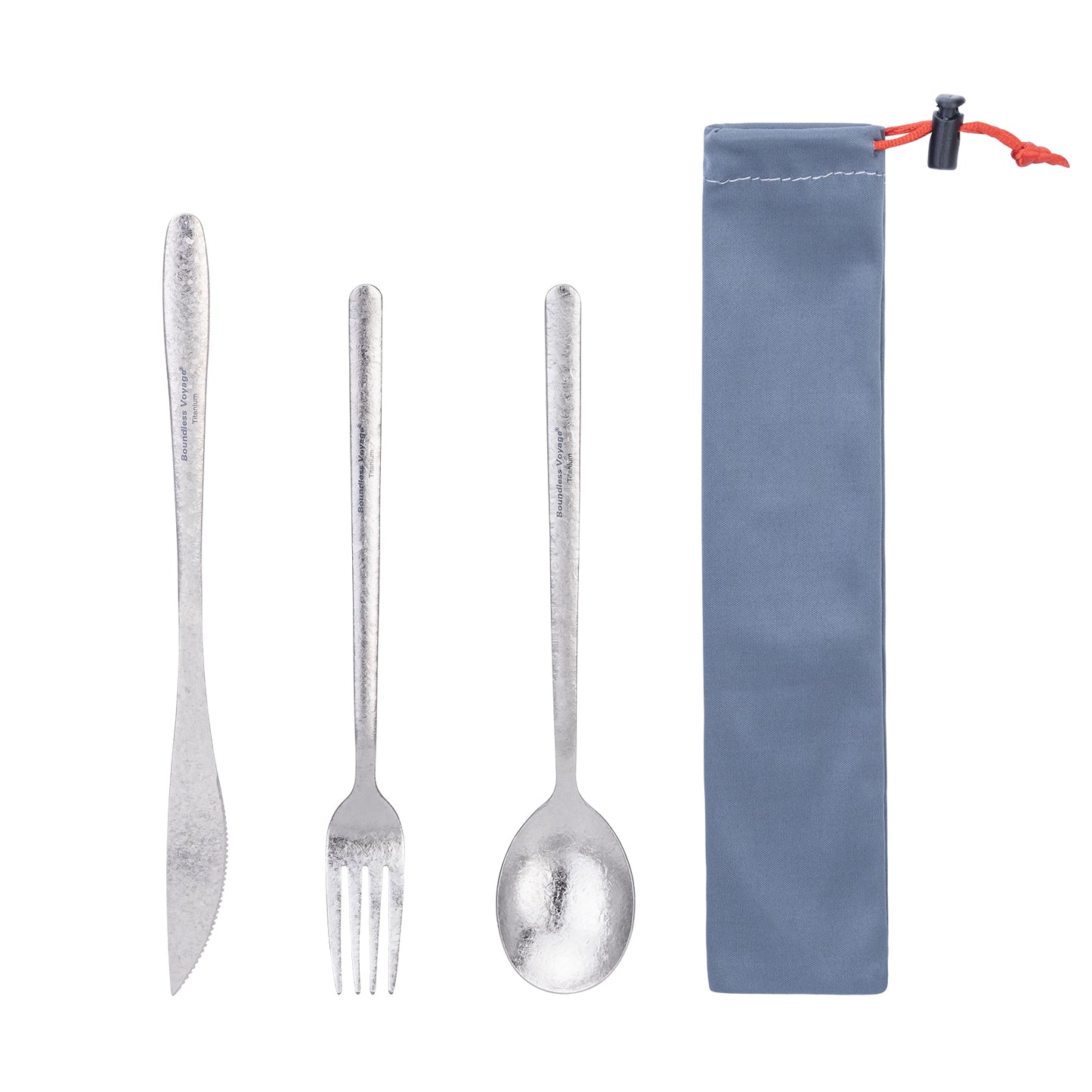 Boundless Voyage Pure Titanium Cutlery Set | Knife Fork Spoon, Ultralight Portable Tableware for Camping Travel Daily Home Use Ti1055T