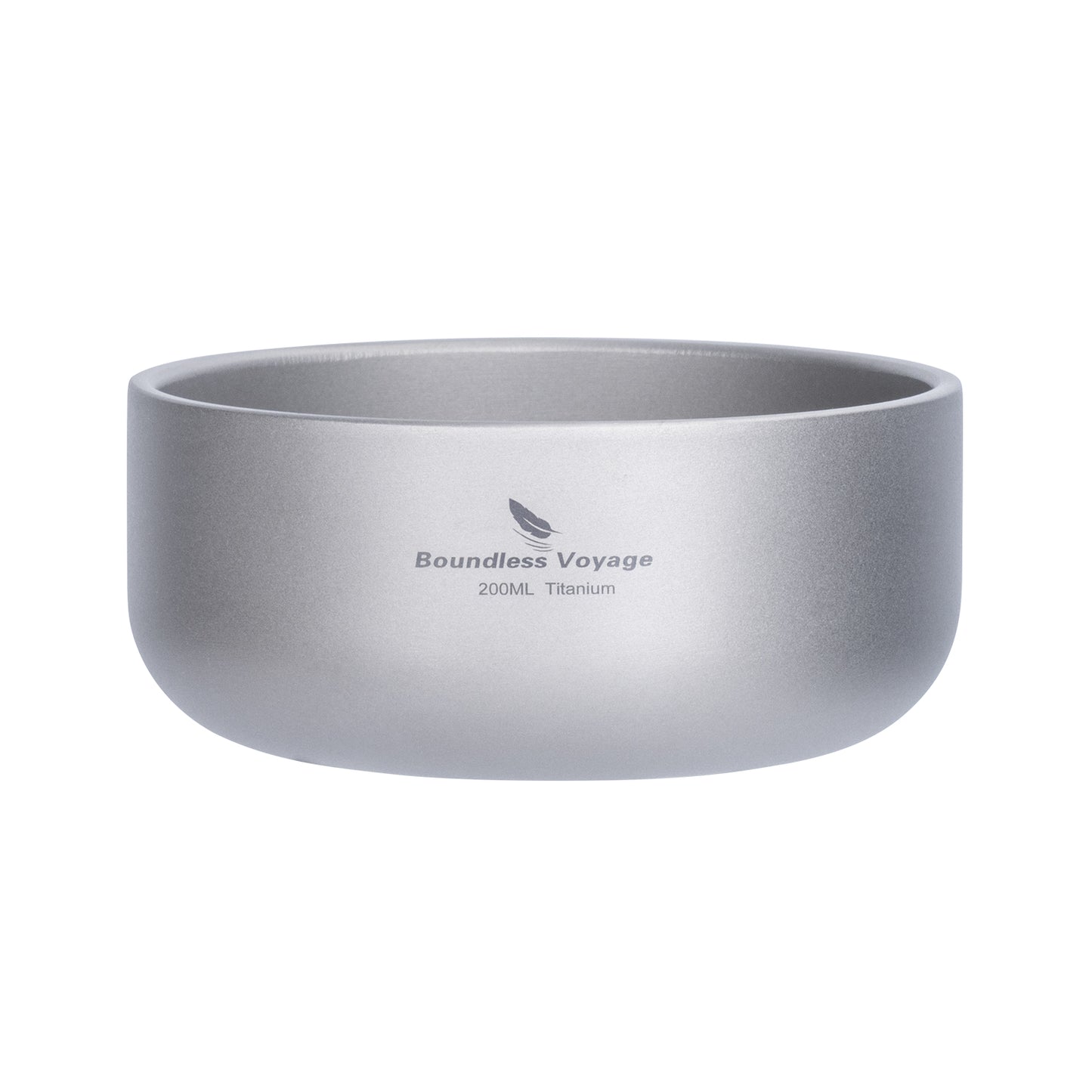 Boundless Voyage Sandblasted Double Walled Pure Titanium Bowl 200ml / 420ml | Ultralight Portable Metal Tableware for Oatmeal, Rice, Soup, Outdoor Camping & Daily Home Use Ti1083T/Ti1084T