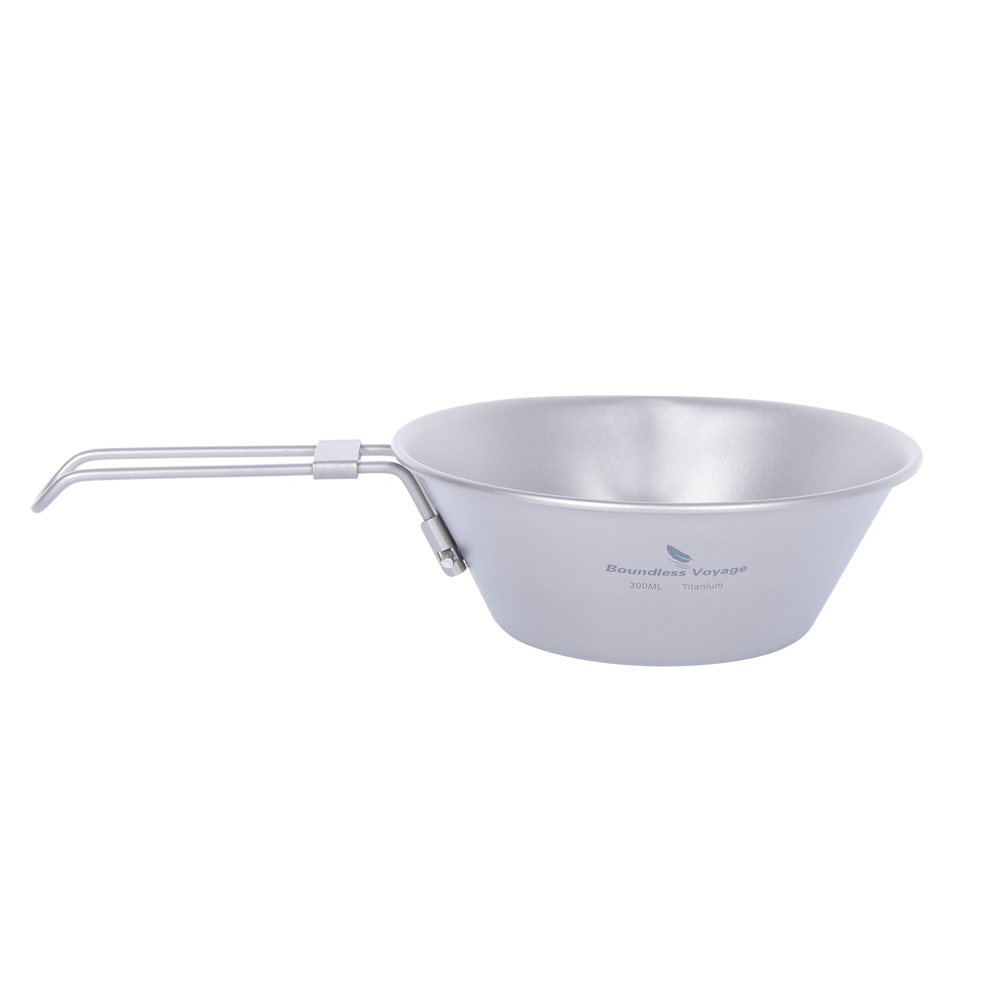 Boundless Voyage Titanium Sierra Bowl Foldable Handle Anti-Drip Spout, 300ml 450ml Camping Bowl Ti1087T-Ti1089T