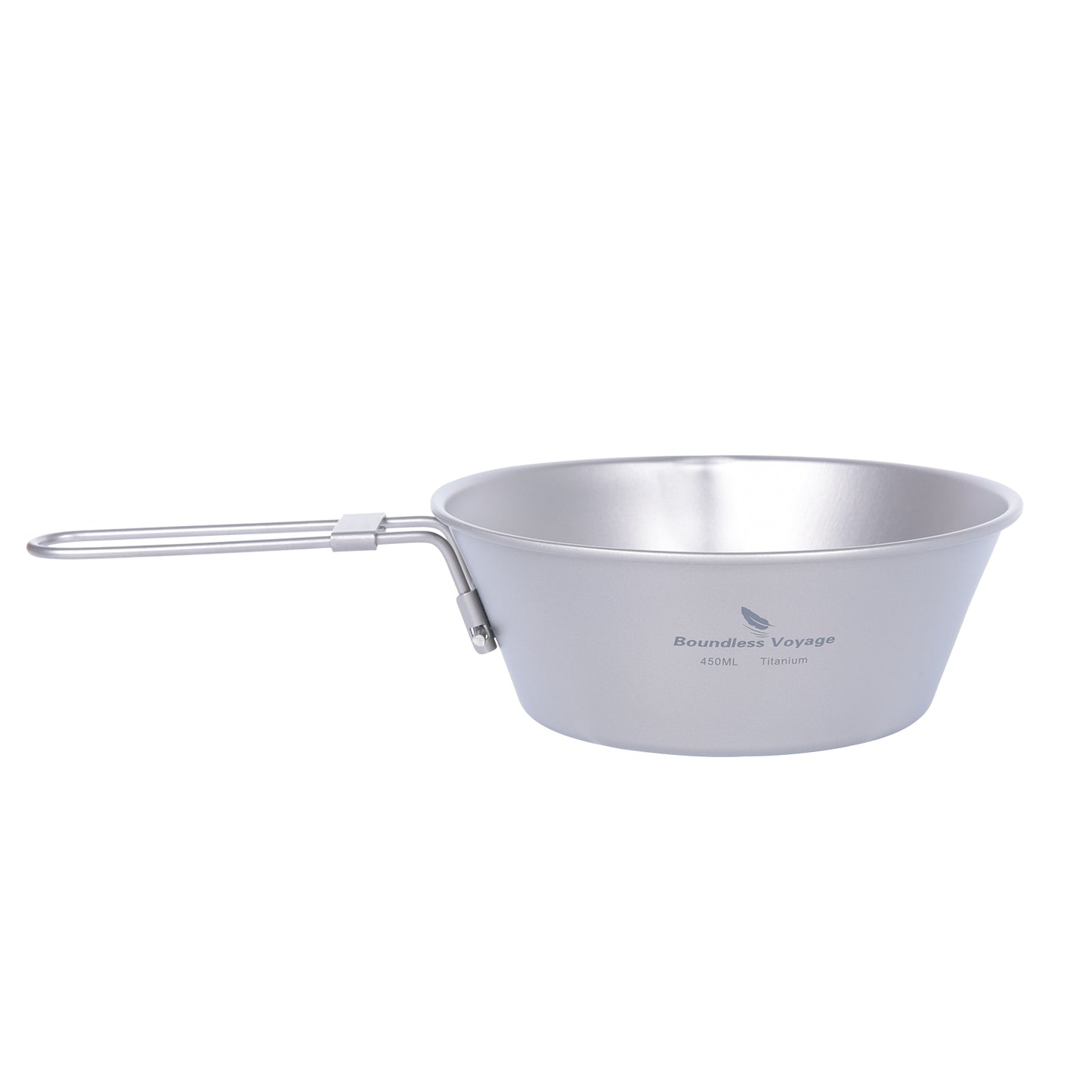 Boundless Voyage Titanium Sierra Bowl Foldable Handle Anti-Drip Spout, 300ml 450ml Camping Bowl Ti1087T-Ti1089T