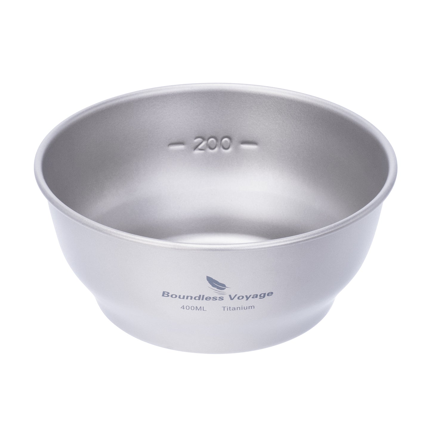 Boundless Voyage 400ml Ultralight Titanium Camping Bowl | Single-Wall Portable Outdoor Dish for Hiking, Backpacking & Travel Ti1105T